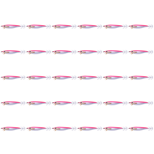 10 3 Cm/7 4 G Cebos Plantilla Calamar Con Anzuelo Realistas para Pesca Nocturna () Rosa