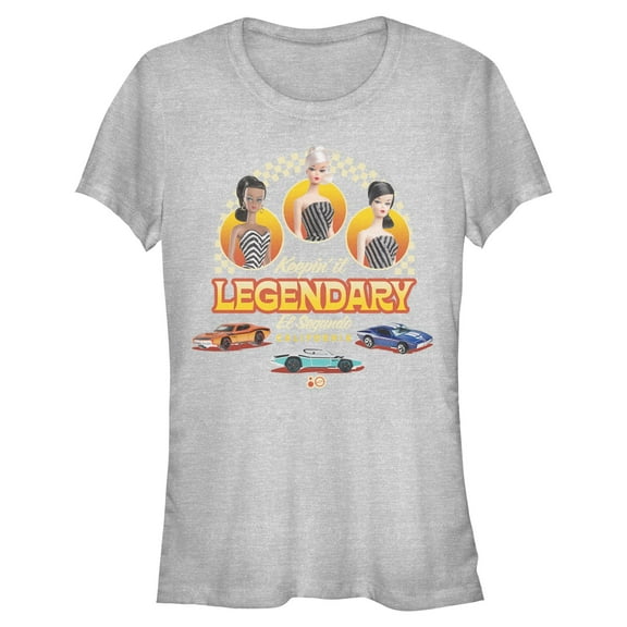 Juniors Mattel Hot Wheels and Barbie Keeping It Legendary T Shirt