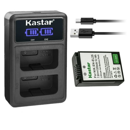 Kastar 1 Pack Battery and LCD Dual USB Charger Compatible with Nikon EN-EL25 ENEL25 EN-EL25a 4241 Battery Nikon MH-32 Charger and Nikon Z Series Nikon Z50 Z 50 Nikon Z FC Mirrorless Digital Camera