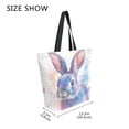 thumbnail image 4 of Large Canvas Bag 13.5x5.1x15 Inch Canvas Bag Shopping Canvas Bag Suitable For Outing Shopping Travel Out Of Large Capacity Storage Beautiful Watercolor Rabbit, 4 of 9