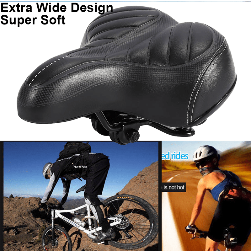 KUAQI Oversized Comfort Bike Seat Most Comfortable Extra Wide Soft Foam Padded Saddle seat lightweight carbon fiber mtb bicycle bike