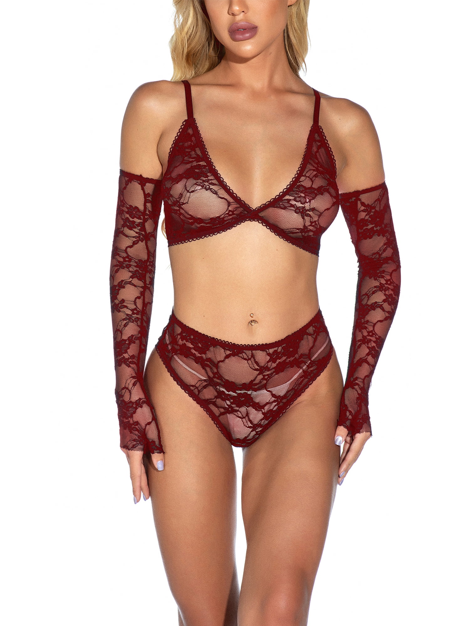 BUKINIE 2021 Lingerie for Women for Sex Fishnet Dresses Mesh Lingerie Fishnet Bodysuits Hollow Babydoll Sleepwear Body Stockings 