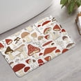 thumbnail image 2 of Red Mushroom Plant White Pattern Bathroom Rugs Mat,Non Slip Microfiber Bathroom Rug,Rubber Backing,Soft Bathroom Mats for Bathroom Floor,Tub and Shower,17x27in(43x68cm), 2 of 5