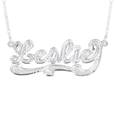 Personalized Bling Name Necklace in Sterling Silver