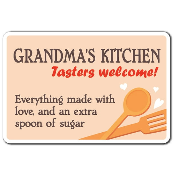 GRANDMAS KITCHEN Decal family grandparent food cooking love kitchen Indoor/Outdoor 5" Tall