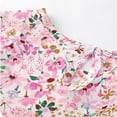 thumbnail image 4 of Ruyang Toddler Girls Hawaiian Sundress Print Ruffle Fly Sleeve Crewneck Dresses Summer A-line Swing Beach Vacation Dresses, 4 of 7