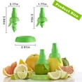 thumbnail image 3 of VONTER Lemon Sprayer Gadget, Green Citrus Sprayer Set, 2pcs, 3.9”, Holder Plate, Lime Juicer Extractor for Vegetables, Salads, Seafood and Cooking Fashionable Kitchen Gadget, 3 of 7
