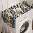 thumbnail image 1 of Abstract Washing Machine Organizer, Hand Drawn Like Spiral Shapes and Colorful Circles on Plain Background, Anti-slip Fabric Top Cover for Washer and Dryer, White and Multicolor, by Ambesonne, 1 of 1