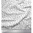 thumbnail image 1 of Soimoi White Rayon Crepe Fabric Brush Stroke Abstract Printed Fabric 1 Yard 46 Inch Wide, 1 of 3