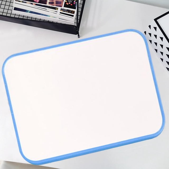 Pizarra Blanca de Borrado Magnética de cara Colgante para Niños Que Escriben El Tablero de Notas Del Refrigerador azul Borde azul Yotijar Pizarron