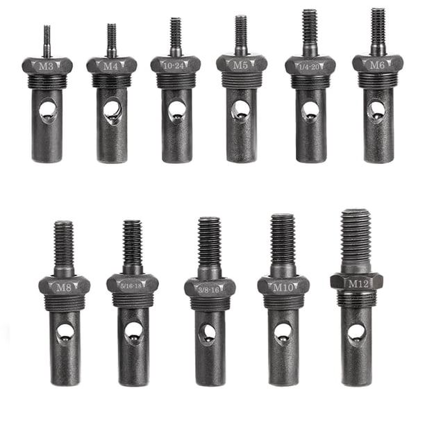 WETOLS 11 piezas Mandriles de repuesto para herramientas de tuercas de remache WE882/WE889 Juego de accesorios para herramientas de tuercas de remache M3 M4 M5 M6 M8 M10 M12 10-24 1/4-20 5/16-18 3/8-1