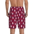 thumbnail image 5 of Salouo white Tree red plaid Pattern Men's Sleep Pajama Shorts,Pajama Bottoms Elastic Waistband Sleep Pajama Short PJ Shorts for Men -3X-Large, 5 of 6