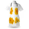 thumbnail image 3 of Yellow Flower Apron Gardening Themed Collection with Little Tender Primrose Primula Blossoms, Unisex Kitchen Bib Apron with Adjustable Neck for Cooking Baking Gardening, Mustard White, by Ambesonne, 3 of 3