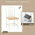 thumbnail image 6 of Costway Dining Chairs Set of 2 High Back Navy Chairs Metal Frame Footrests Kitchen White, 6 of 8