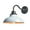 White, variant on Claxy White Barn Style Wall Sconce with Dark Grey Gooseneck Arm