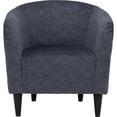 thumbnail image 2 of Fox Hill Trading Traditional Polyester Fabric & EPS Curved Tub Chair in Charcoal, 2 of 4