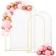 thumbnail image 1 of Soporte para fondo de arco VEVOR, juego de 2, 2,2 m y 1,8 m, estructura estable, fácil montaje, soporte de arco de metal dorado con cubierta para decoración de bodas, fiestas de cumpleaños, 1 of 9
