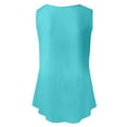 thumbnail image 6 of WTXUE Tank Tops Sleeveless, Crew Neck Women Casual Summer Loose Vest Tank Shirt Tunic Blouse Cami Solid | Casual for Women Sky Blue L, 6 of 6