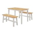 thumbnail image 1 of 4D Concepts 534610 Table New York avec 2 Bancs &44; Naturel & Gris, 1 of 2