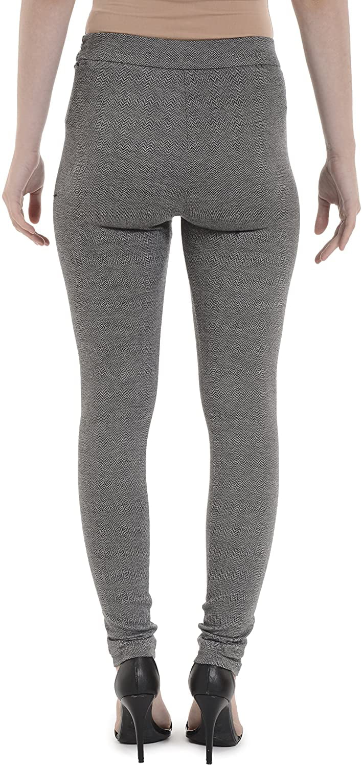 Romeo and Juliet Couture GREY Women's Knit Ponte Leggings Front