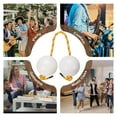 thumbnail image 7 of Uxcell Rhythm African Shaker Kashaka Shaker Ball Kashaka Hand Percussion Instruments with Yellow Rope, Fit for Adults Black/White, 7 of 7