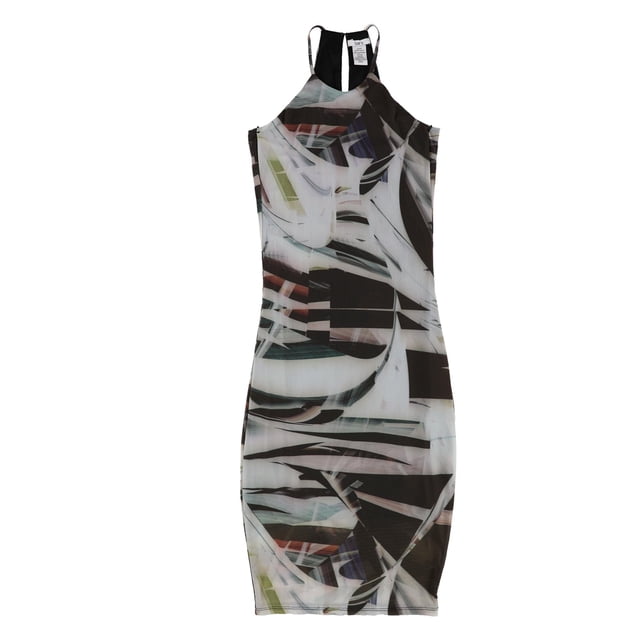 Vestido ajustado estampado bar III para mujer negro XX-Small
