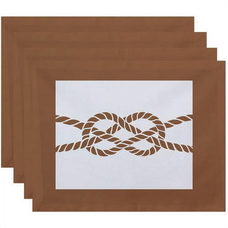 

Simply Daisy 18 x 14 Nautical Knot Geometric Print Placemats Set of 4