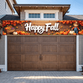 thumbnail image 6 of Wooden Background Fall Thanksgiving Scarecrow Pumpkin Cart Banner for Fall Decoration Harvest Festival Indoor Party, 6 of 6