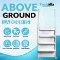 thumbnail image 4 of Poolzilla Premium Pool Step Ladder for Above Ground Pools - Deck Mounted Steps with Double Handrails - for 48’’ to 54’’ in. Above Ground Pools, 4 of 4