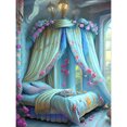 thumbnail image 1 of Pintura de diamante 5D DIY Taladro redondo completo Princesa Cama Decoración Artesanía (LP300) FLhrweasw Nuevo, 1 of 9