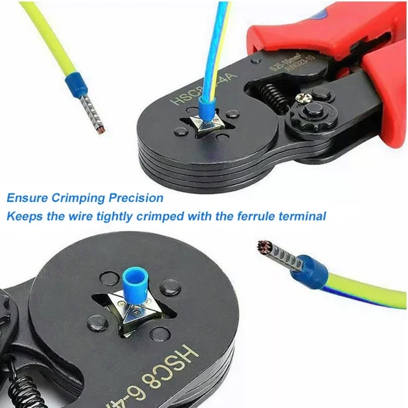 Ratchet Ferrule Terminals Crimper Pliers Cable Electrical Wire Crimping Tool Kit