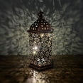 thumbnail image 3 of Farol hueco tallado, lámpara decorativa con luz LED a pilas Bronceado 297x15cm, 3 of 9