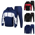 thumbnail image 5 of guisaled Men's Tracksuits Sets Full Zip Hoodie Jacket Sweatsuits Running Sport Pants Outfits Fashion Color Block Patchwork Casual Jogging Suits, 5 of 6