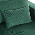 thumbnail image 5 of 86.6" Oversized Double Chaise Lounge Chair Indoor with 2 Pillows, Modern Upholstered Corduroy Double Sofa Bed, Comfy Corduroy Fluffy Sleeper Sofa Couch for Living Room, Apartment, Office, Green, 5 of 9