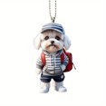 thumbnail image 4 of Mochila Acrílico Personalizado Ganfancp Cachorro Hombre Navidad Teddy Llavero, 4 of 4