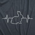 thumbnail image 2 of Womens Rabbit Heart Beat T Shirt Funny Cool Easter Bunny Pulse Monitor Tee for Ladies Womens Graphic Tees, 2 of 7