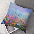 thumbnail image 7 of nygtbtfer Square Throw Pillow Covers Colorful Flowers Abstract Floral Aesthetic Art Pillow Cases Decorative for Home Bedroom Sofa Pillowcases Standard White, 7 of 7