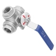 thumbnail image 1 of Three-Way Valve ,+ Liquid Delivery Stainless Steel Dn15 1/2" Stainless Steel Ball Valve, For Control For Shutoff And Control Applications, 1 of 8