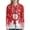 Christmas Snowman Pattern, variant on Red heart pattern design Zip Up Hoodies with Lightweight with Pocket, Polyester Spandex Blend Women Hooded Sweatshirt for Spring Fall