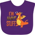 thumbnail image 3 of Inktastic I'm Hot Stuff- Cute Dragon Boys or Girls Baby Bib, 3 of 4