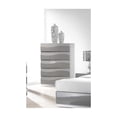 thumbnail image 2 of Best Master Leon 5-Drawer Poplar Wood Bedroom Chest in Gray High Gloss, 2 of 4