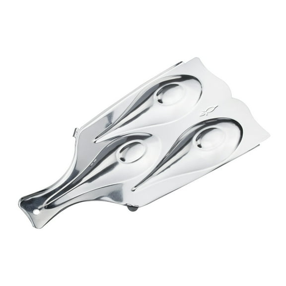 ATriss 3 Cavities Spoon Rest Stainless Steel Spoon Rest Triple Spoon Holder Kitchen Utensil Rest