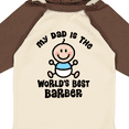 thumbnail image 4 of Inktastic Daddy Worlds Best Barber Childs Boys Long Sleeve Baby Bodysuit, 4 of 5