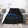 thumbnail image 2 of XMXT Flannel Throw Blanket for Couch, Warm Blue Racing Car Print Bed Sofa Decor Blankets for Home Bedroom, 80 x 60 inches, 2 of 8