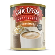 (6 Pack) Caffe D'Vita Hazelnut Cappuccino, 16 oz Canister