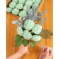 thumbnail image 5 of Artificial Wedding Dahlia Flowers 25pcs Fake Foam Roses with Stem for Wedding Bouquets Centerpieces Arrangements Decoration(Mint Green), 5 of 5