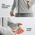 thumbnail image 5 of Yievot Men's Sun Protection Hoodie Jacket Lightweight Full Zip Hoodies with Thumb Holes Long Sleeve Shirts for Men Hiking Fishing, 5 of 6