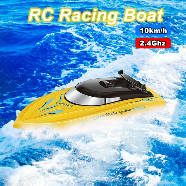 RC Boat for Kids Adult 10KM/H High Speed 2 Channels Remote Control