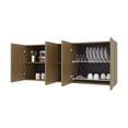 thumbnail image 6 of FM FURNITURE Luray Wall Cabinet Four Doors Engineered Wood Natural Oak, 6 of 8