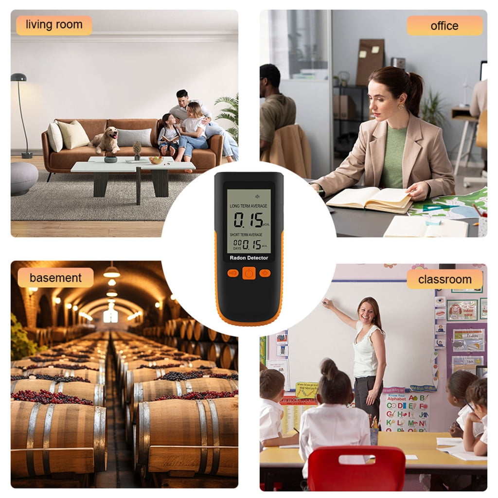 Advanced Radon Gas Detections Device With Three Unit Switchable Ideal For Basement And Workplace Safety